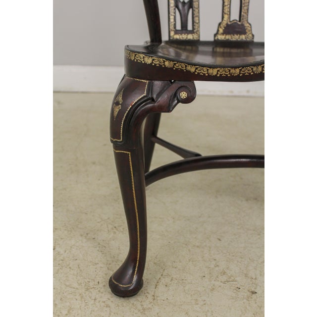 Maitland Smith English Gothic Leather Wrapped Armchair Chairish