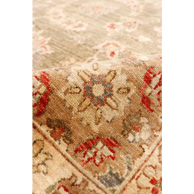 2020s Pasargad Home Denver Hand-Knotted Green Wool Area Rug- 9'10" X 9'10" For Sale - Image 4 of 6