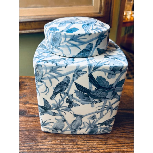 Contemporary Square Box Blue Parrots by Quain and quantity For Sale - Image 3 of 6