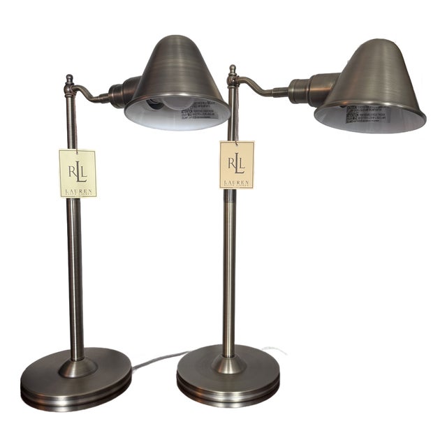 Set of Ralph Lauren Pharmacy-Style Table/Desk Lamps For Sale