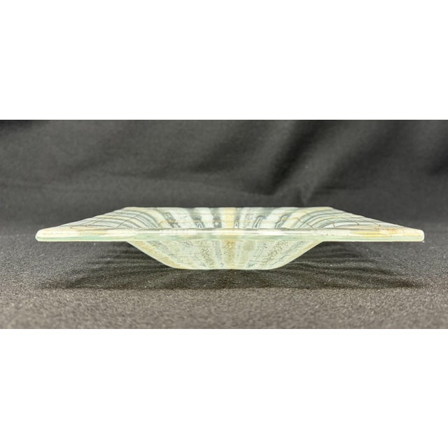 Mid-Century Modern Higgins Art Glass Square Dish For Sale - Image 3 of 5