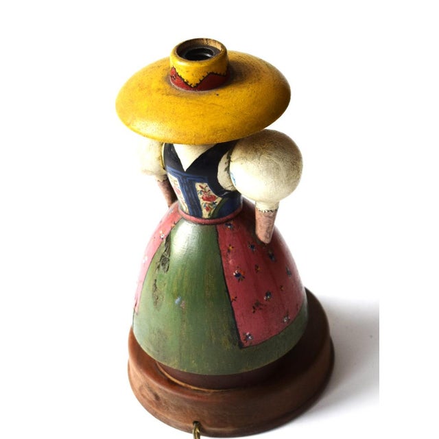 Wood Vintage South American Lamp, 1930s For Sale - Image 7 of 10
