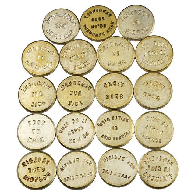 Metal Antique French Wax Seal Etui Set Palais Royal Sceau Cachet Case Multiple Stamps Matrices For Sale - Image 7 of 11