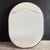 Glass Fabulous Custom-Made Mauve Ruched Silk Taffeta Oval Wall Mirror For Sale - Image 7 of 9
