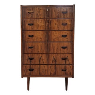 Mid-Century Danish Rosewood Highboy Dresser, 1960s For Sale