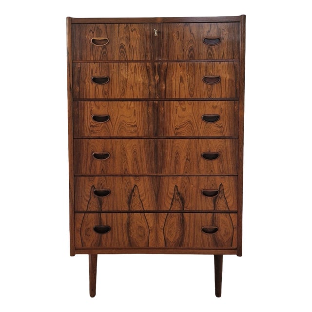 Mid-Century Danish Rosewood Highboy Dresser, 1960s For Sale