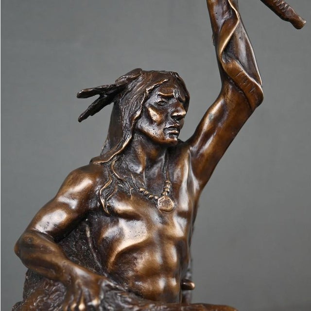 Bronze of a Warrior, 1970s For Sale - Image 4 of 18