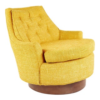 Adrian Pearsall Style Mid Century Swivel Lounge Chair For Sale