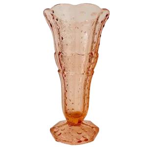 Art Deco Rosaline Pine Glass Vase from Scailmont, 1930s