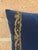 Melissa Levinson Pair of French Sapphire Velvet Pillows With 19th Century Gold Metallic Appliques For Sale - Image 4 of 11