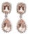 Natural morganite 9.20cts & diamond 1.31cts earring in 14k gold For Sale