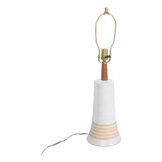 Mid 20th Century Ceramic Walnut Table Lamp by Gordon and Jane Martz for Marshall Studios For Sale