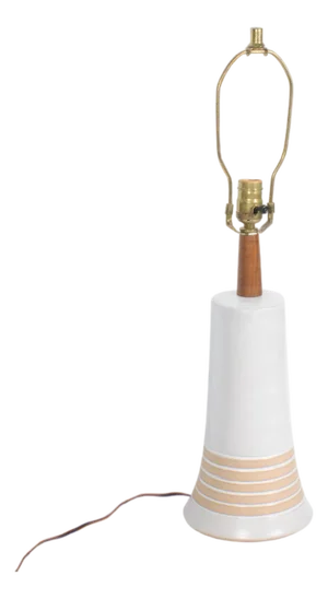 Mid 20th Century Ceramic Walnut Table Lamp by Gordon and Jane Martz for Marshall Studios