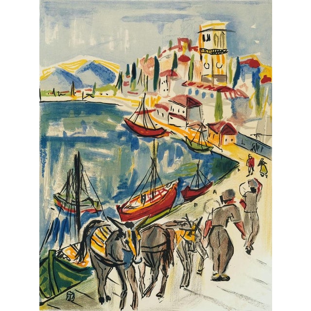 François DESNOYER (1894-1972) The Carriers of Aegina (Greece) Original color lithograph Signed in pencil Limited edition...