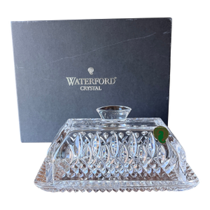 Waterford Crystal Vincent Rellis 2013 Collection Lismore Pattern 1/4 Pound Covered Butter Dish