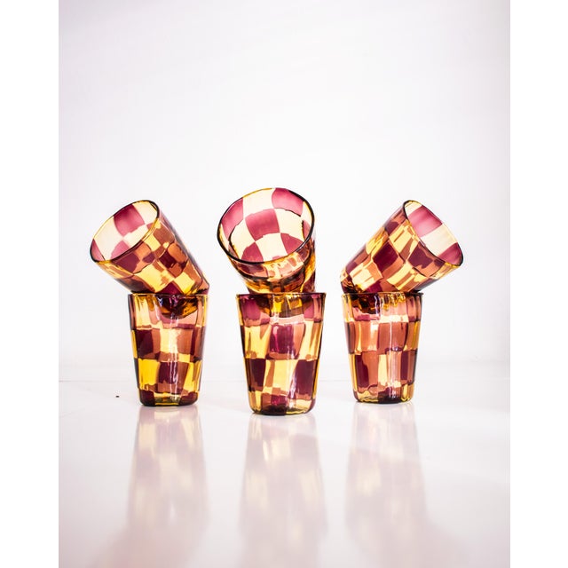 Tequila Drinking Set in Murano Glasses by Mariana Iskra for Ribes Studio, Set of 6 For Sale - Image 13 of 18