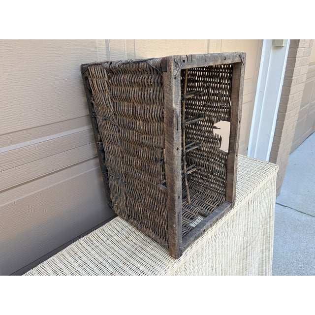 Early 20th-Century French J. Damoy Wicker Wine Crate For Sale - Image 17 of 17