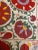 Vintage Colorful Hand Embroidered Floral Pommagranite Suzani Textile Bukhara Uzbekistan For Sale - Image 12 of 13