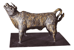 Ivan Cattaneo, Mooing Bull Bull, 1990s, Bronze