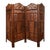 Late 20th Century Four Panel Carved Wood Room Divider For Sale