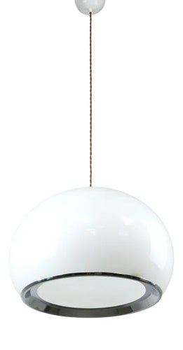 Large Mid-Century White Bud Pendant Lamp by Studio 6G for Guzzini