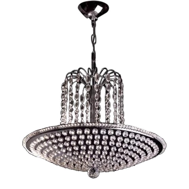 Umbrella Pendant in Silver Finish For Sale