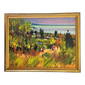 Signed Original Oil on Hardboard by Hungarian Artist, Ferenc Door (1918-2015) Titled 'Early Fall'