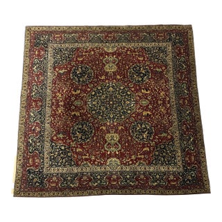 Vintage Hand-Knotted Persian-Style Pictorial Hunting Scene Rug For Sale