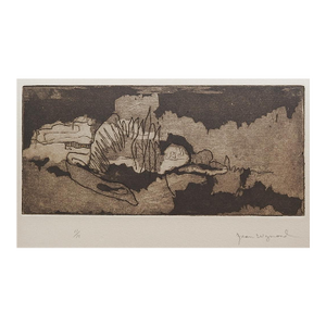 Mid 20th Century Abstract Sepia Etching