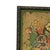 1970s Vintage Signed Floral Still Life Mixed Media Painting on Textured Board in Ornate Frame Possible Batik Print. For Sale - Image 5 of 10