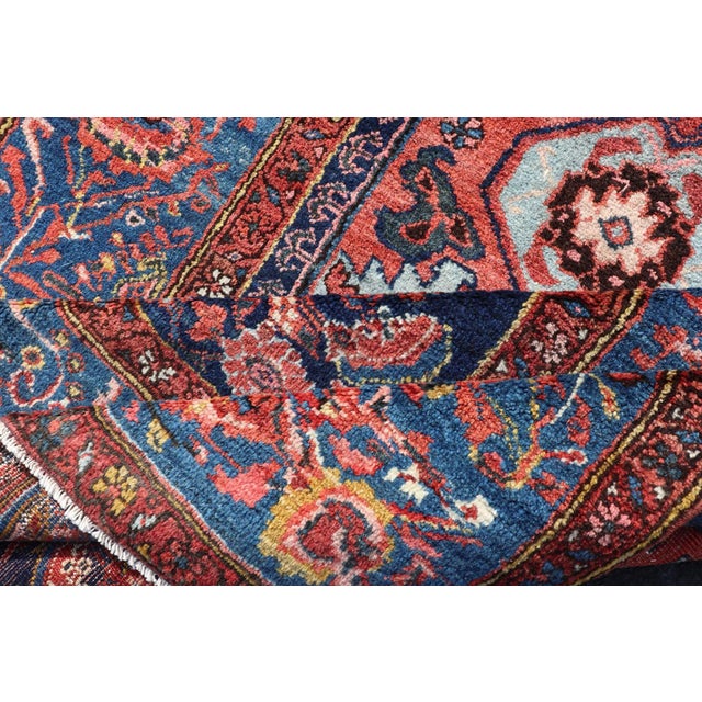 Tribal Kurdish Bidjar Rug With All-Over Sub-Geometric Medallion Design For Sale - Image 11 of 12
