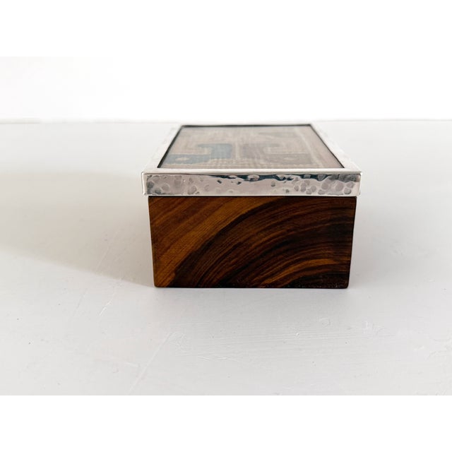 Peruvian Artisan Box With Pre-Columbian Textile Fragment For Sale - Image 13 of 13