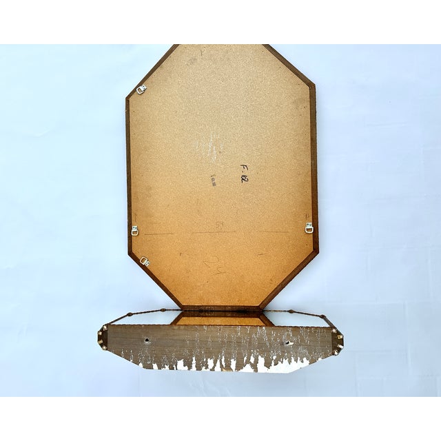 Gold Vintage Venetian Spanish Mirror and Console Set, 1980, Set of 2 For Sale - Image 8 of 11
