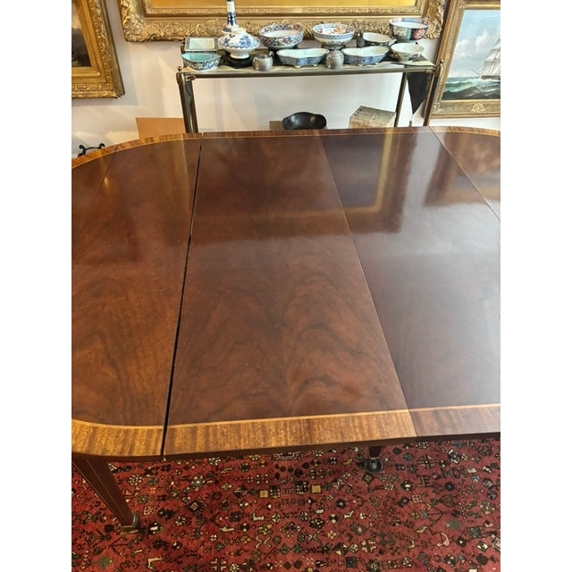Baker Furniture Company Baker Furniture Sheraton Extendable Drop Leaf Dining Table For Sale - Image 4 of 13