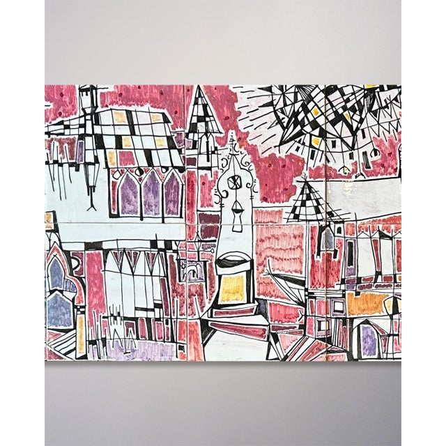 Mid-Century Modern Elio Schiavon Mid-Century Venezia Ceramic Tiles 48×16 For Sale - Image 3 of 6