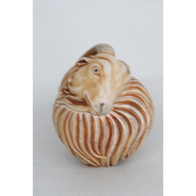 Figurative Harmony Kingdom Roly Poly Gleason Goat Ram Box Figurine With Original Box 5123b For Sale - Image 3 of 17