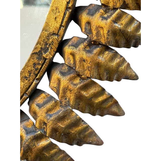 Vintage Italian Sun Mirror, 1950s For Sale - Image 6 of 8