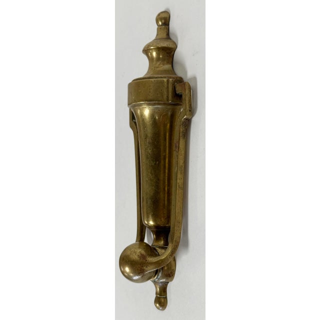 Mid 20th Century Vintage Classic Brass Door Knocker For Sale - Image 5 of 6