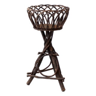 Antique Adirondack Twig Plant Stand For Sale