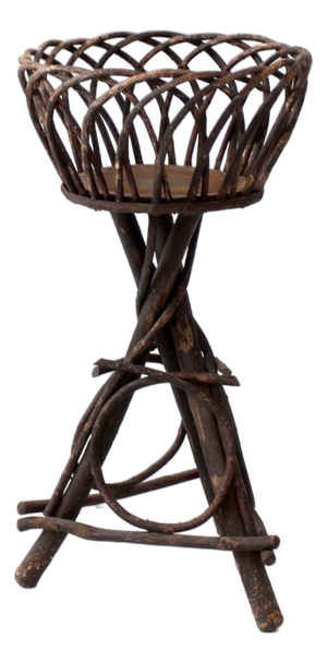 Antique Adirondack Twig Plant Stand