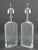 Pair of Modern Clear Acrylic and Chrome Table Lamps, one with cube form finial. Taller: 31.5" H x 9" W x 4" D. Provenance:...