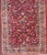 Antique Sarouk Long Gallery Runner With All-Over Flower Design in Red Background For Sale - Image 4 of 12