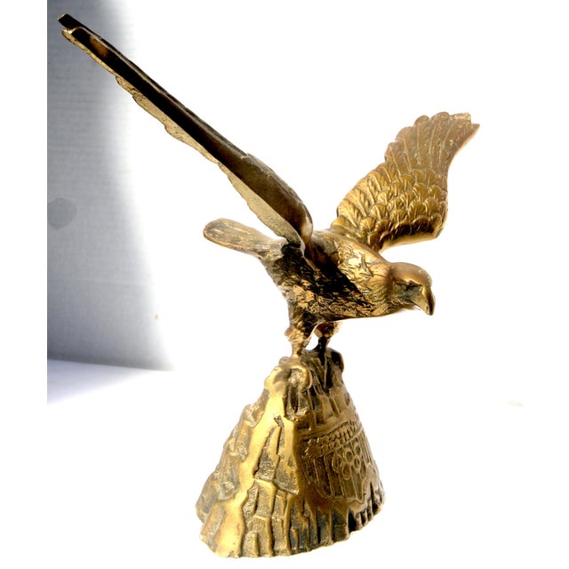 Brass 1970s U S Olympic Team Medal Winner's Sculpture Solid Brass Eagle Statue For Sale - Image 8 of 17