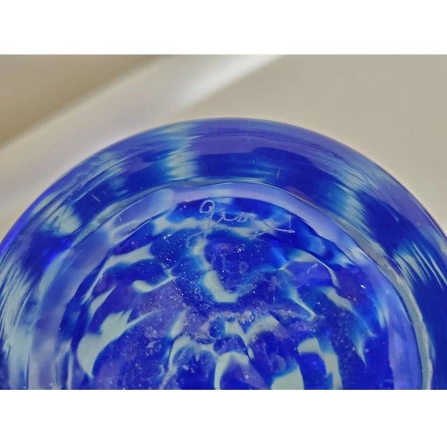 1990s Vintage Murano Style Hand Blown Handkerchief Glass Vase For Sale - Image 5 of 6