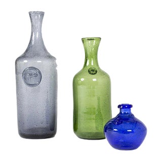 Glass Vases by Erik Höglund, Set of 3 For Sale