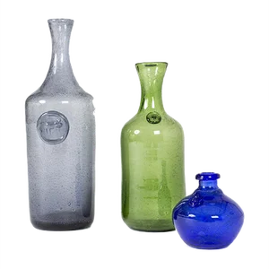Glass Vases by Erik Höglund, Set of 3