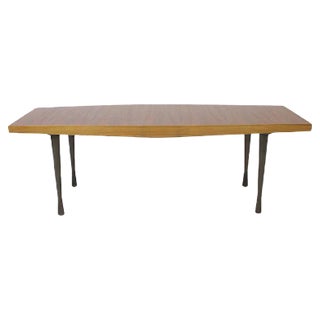 Walnut & Beech Coffee Table, 1950s For Sale