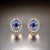 Diamond Sapphire Earrings 14k Gold 3.24 TCW Certified For Sale - Image 11 of 18