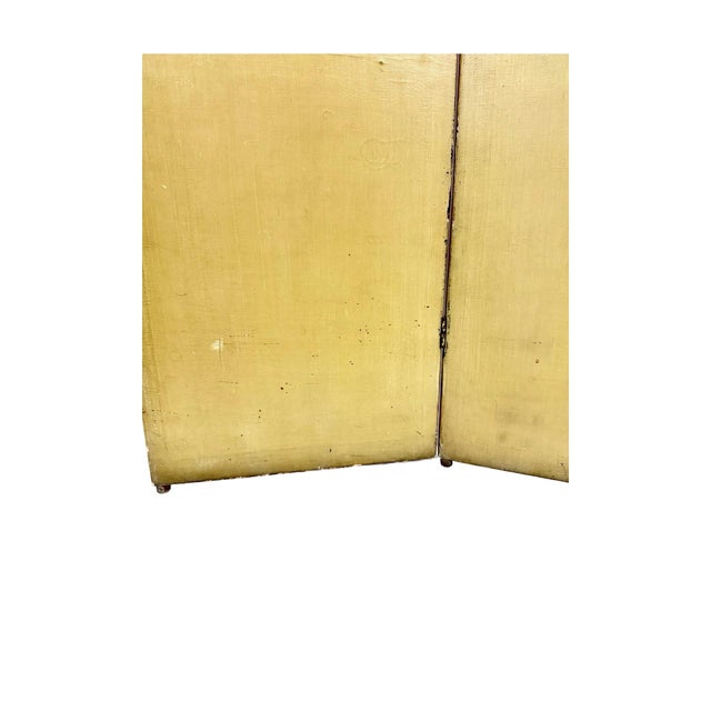 Antique French Louis XV Hand-Painted Canvas Three-Panel Screen / Room Divider For Sale - Image 10 of 10