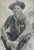 This vintage pencil drawing of a Western cowboy is a true gem for art collectors and enthusiasts. Image sight window: 10"...